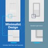 LIDER Brushed White Minimalist Design Decorator Switch with Screwless Wall