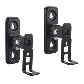 conecto CC50287 Bracket for Speakers Set of 2 (1/4 Inch or Play1), Tilt: -50° to +90°, Swivel: -60° to +60°, Wall Clearance: 86.5 mm, Maximum Load 2.0 kg, Black
