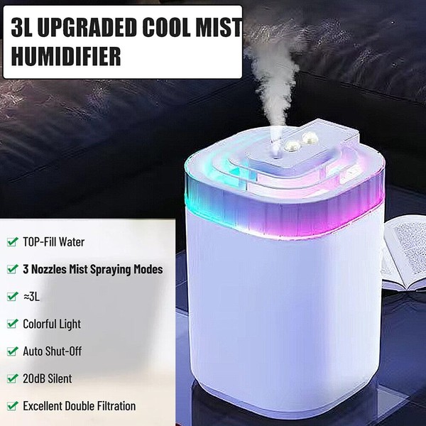 Unbranded Ultrasonic Humidifiers For Bedroom Large Room Office Cool Mist