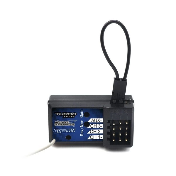 Turbo Racing 2.4GHz Receiver 4CH Receiver with Gyro Compatible with P52/P32/P62 RX49 Waterproof