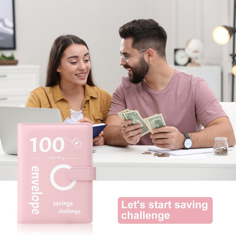 Money Saving Budget Planner, 100 Envelope Challenge Binders, A5 Budget