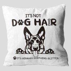 It’s Not Dog Hair It’s German Shepherd Glitter Throw Pillow Covers, Gifts for Dog Lover. (German Shepherd (007B))
