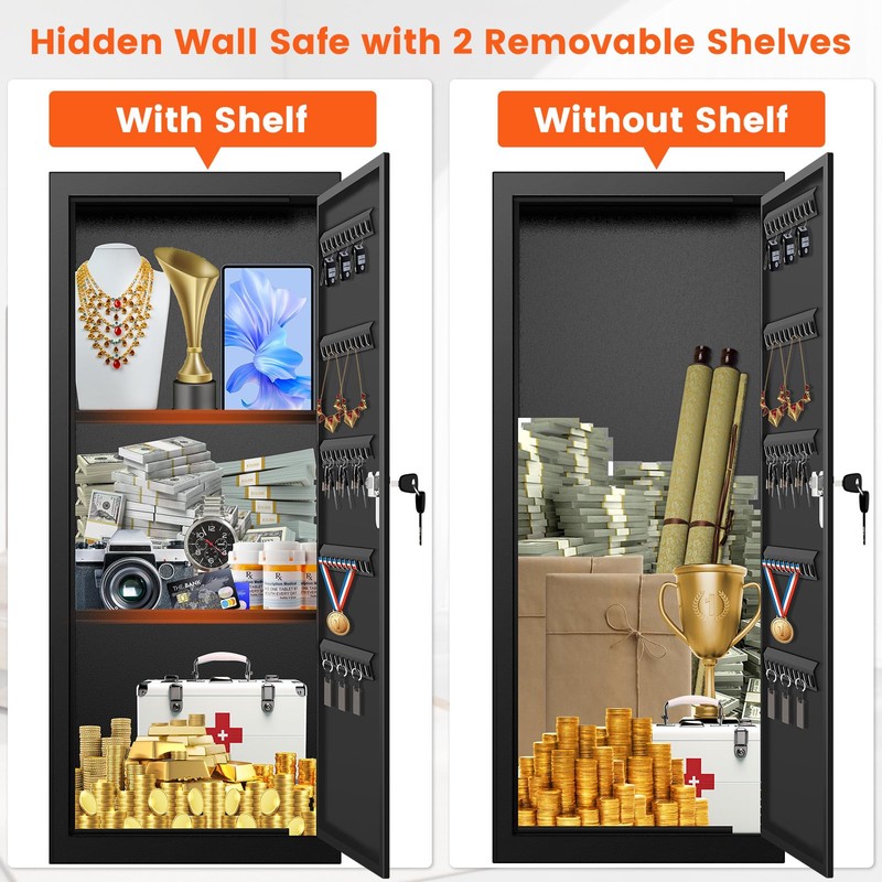 31.5" Tall Wall Safes Between the Studs with 2 Removable
