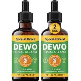 Spefically Formulated for Dogs, Natural Broad Spectrum Supplement, Herbal Cleanse, Digestive Support for All Breeds, Gut Health, Made in The USA, 2oz (2 Pack)