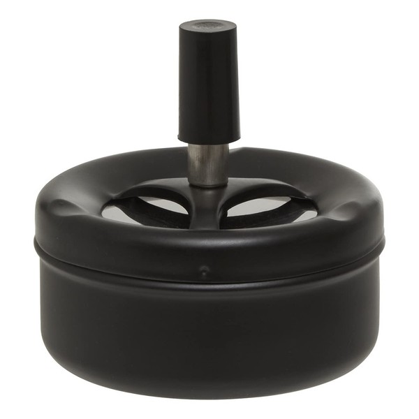 Premier Housewares Ash Tray Matte Black Outdoor Ashtray with Lid