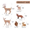 Pack of 6 Forest Animals Figures, Realistic Deer Fox Squirrel