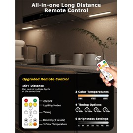 12" Ultra-Thin Under Cabinet Lighting Wireless, Aluminum Alloy Under Counter Lights for Kitchen, 3-Color-Temps Magnetic Closet Lights, Rechargeable Motion Sensor Light Indoor (6 Pack, Silver)