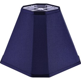 GO&SO 1 Pack Blue Lamp Shade Bell Lamp Shades,Scalloped Lamp Shade 6.5"Top x 13"Bottom x 11.2"Slant Height x 10.5''Vertical Height, Silk Fabric Lamp Shades for Table Lamps,Floor Lamp,Easy Assembly
