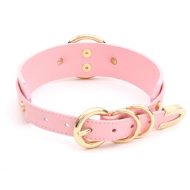 lalatia Women's O-Ring Faux Leather Choker Necklace, Faux Leather, No Gemstone