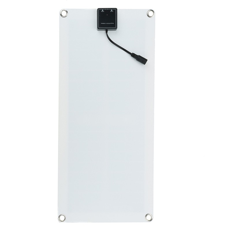 Portable 20W Solar Flexible Panel Kit 12V Switch USB Charging