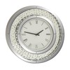 Deco 79 Glass Decorative Wall Clock Mirrored Wall Clock for