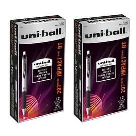 207 Impact Roller Ball Retractable Gel Pen, Black Ink, Bold