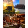 100ft Solar Outdoor String Lights with Remote - USB Rechargeable