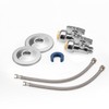 WMAXPFIT(2 Pack) 16 Inch Faucet Water Supply Line 3/8 Inch