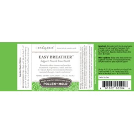 Herbalogic - Easy Breather Liquid Herb Drops - Supports Nose & Sinus Health - Helps Healthy Bodies Cope with Pollen & Mold - Based on the Traditional Chinese Formula Yu Ping Fang San - 2 Fl. Oz.