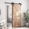 SMARTSTANDARD 6 Feet Bypass Sliding Barn Door Hardware Kit -