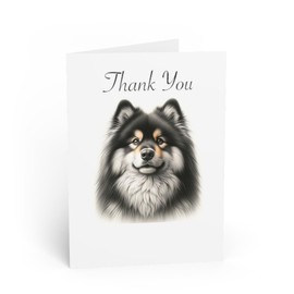 DistinctInk Greeting Card/Note Card -Finnish Lapphund Colored Pencil Drawing Birthday - PACK of 25