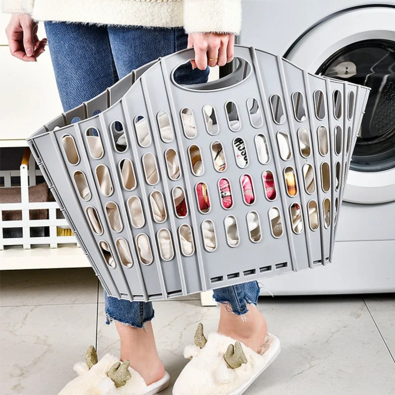 Foldable Laundry Hamper – Large Clothes Basket, Portable Laundry Storage