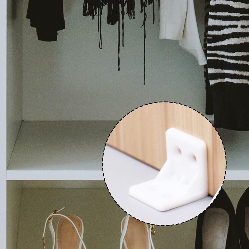 Vanyibro 30Pcs Plastic Furniture Corner Brace,L Shape Bracket for Secure