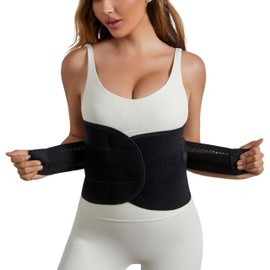 Mama Stuff BellyHug Women's Postpartum Abdominal Belt Postpartum Postpartum Cesarean Section Belly Belt, Rectus Diastasis Belly Belt After Cesarean Section (Black, Large)