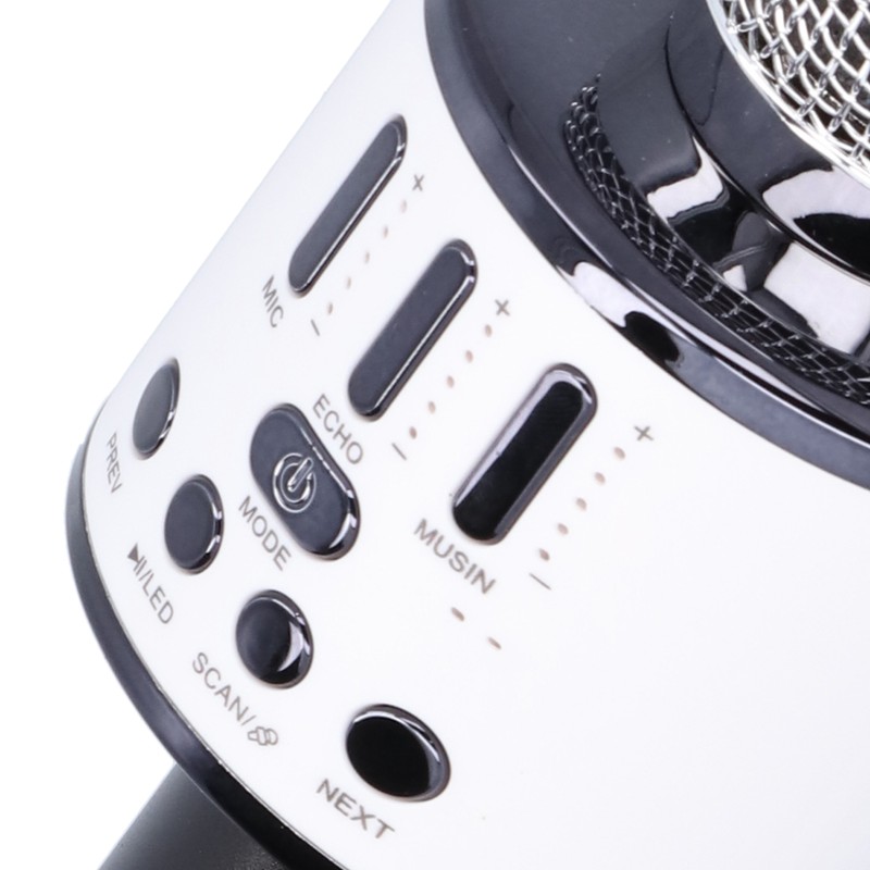 Q88 Microphone Wireless Bluetooth Karaoke LED Portable Handheld Black for
