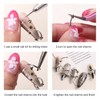 Furtherpretty Piercing Nail Charms Set, 3D Silver Alloy Goth Punk