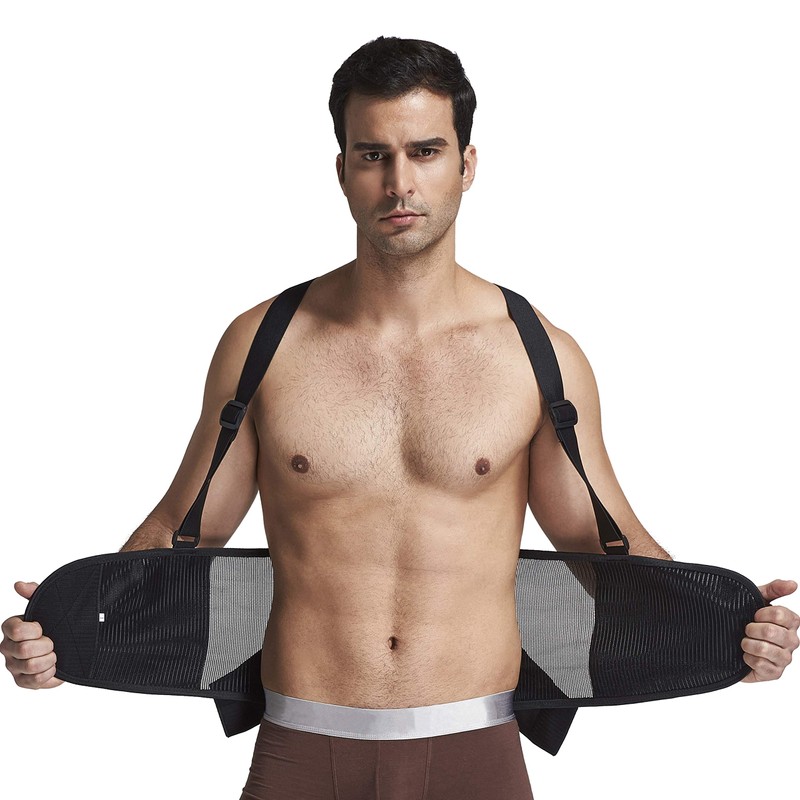 NeoTech Care Back Brace with Suspenders/Shoulder Straps - Light &
