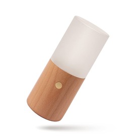 LANDGOO Night Light Color Changing RGB Living Room Table Lamp Beech Wood LED Light for Restaurant Bedroom Indoor Portable Rechargeable Battery