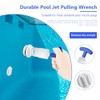 2 Pack 1.5" Threaded Pool Plugs with T-Wrench, Pool Jet