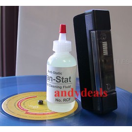 Pfanstiehl  Record Brush Cleaning Kit Phonograph LP Vinyl Fluid Cleaner Velvet