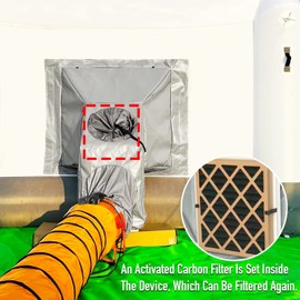 Air Filter Box Inflatable Paint Booth Oversized Exhaust Ventilation Device Air Filters Replacement - Only Applicable to GORILLASPRO Inflatable Paint Booth (Actual Size: 19 x 15 x 2.5 Inches)