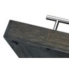 Kobolo Rectangular Bamboo Tray with Metal Handles (Grey)