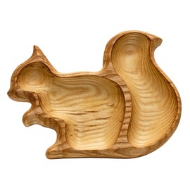 Wooden Decorative Bowl as Squirrel in Natural Dimensions (L x W x H) 19 x 14 x 3 cm