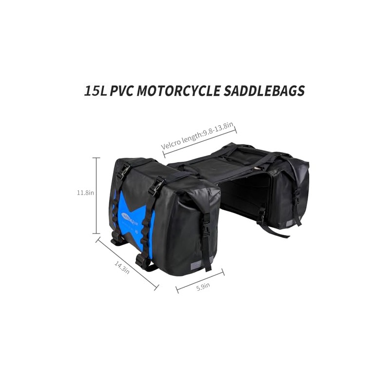 Waterproof Motorcycle Saddle Bag - 30L Travel Luggage Bag for