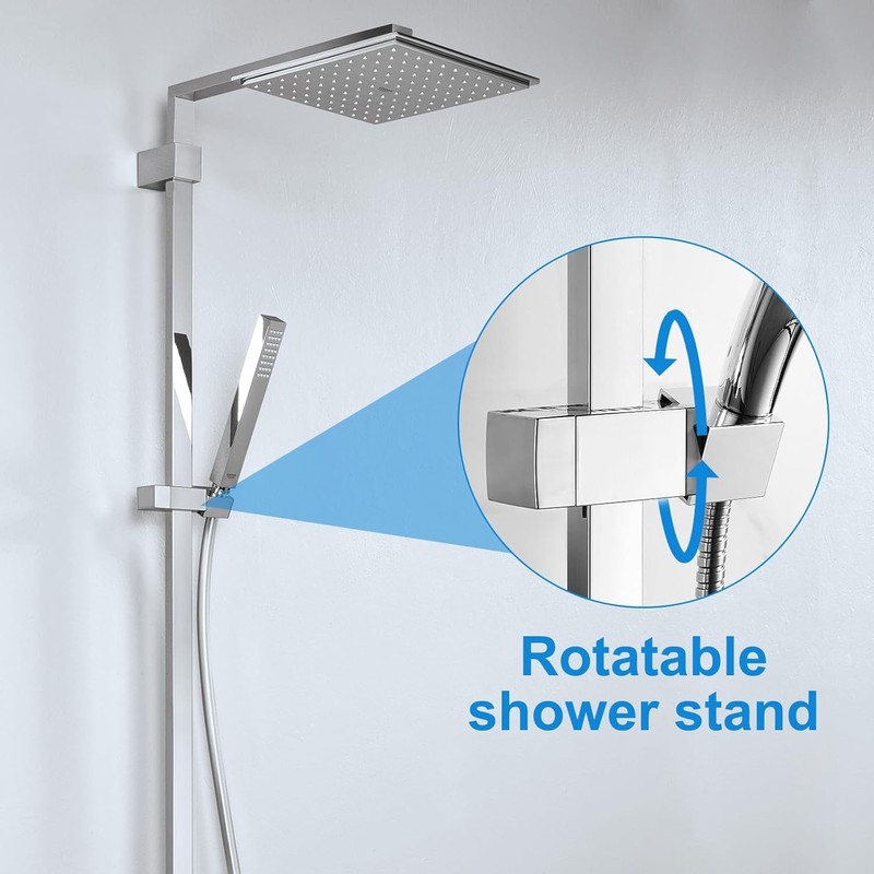 Handheld Shower Rack Walquicks Adjustable Shower Head Holder, Hand Held