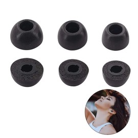 Memory Foam Earbud Tips Set, 3 Sizes Ear Tips Compatible with Galaxy Buds Pro, Sony True Wireless Earbuds - Secure & Comfortable Fit - Replacement Ear Caps for Bluetooth Headphones (Black)