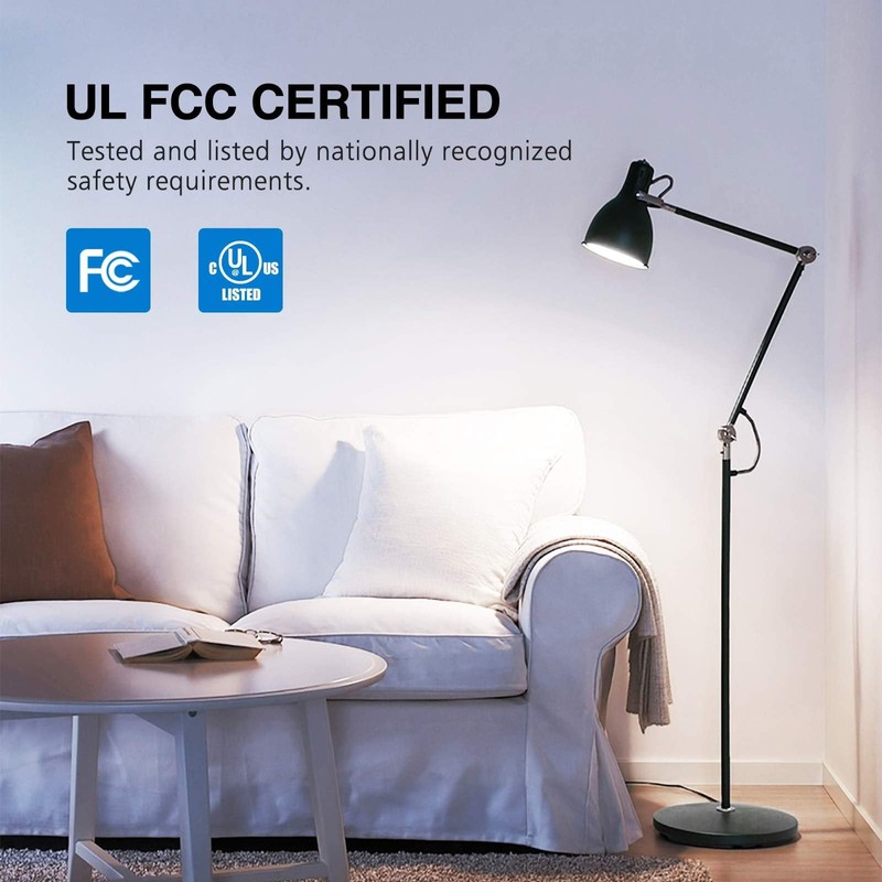 Neporal Full Spectrum Light Bulb, 6000K UV-Free Daylight Sunlight Light