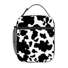 Pardick Animal Cow Print Tote Lunch Box Insulated Lunch Bag Tote Cooler Freezable Meal Prep Bag Waterproof Leakproof Cooler Lunch Container For Picnic Office