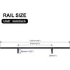 KINMADE Rolling Library Ladder Hardware Kit, 4FT Extension Kit