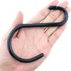 Bxian 6PCS 6 Inch Large Black Heavy Duty S Hook