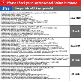 Aatacas Puffy Quilted Laptop Sleeve with a Removable Shoulder Strap Compatible with MacBook Air/Pro, 13-13.3 inch Notebook, Compatible with MacBook Pro 14 inch M3 M2 M1 Chip 2023-2021