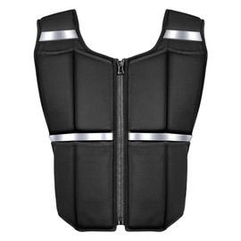 Adjustable Weighted Vest for Men Women, 19lb/35lb/45lb Rucking Vests for Walking with Zipper/16pcs Silicone Weights, Strength Training Workout Vest for Running GYM Home, Removable Reflective Strips