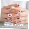 FOMIYES Sunflower Nail Decals 3 Sheets Nail Stickers for Art