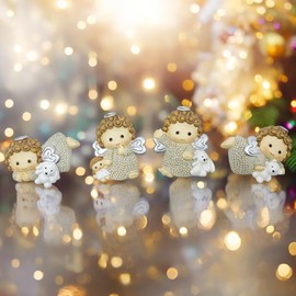 Doni Bomboniere Pack of 12 Magnet Angel Boy Girl Decoration Christmas DIY Christmas Decoration Close Original Packaging Gadget Wings Silver Symbol of Love Blessing