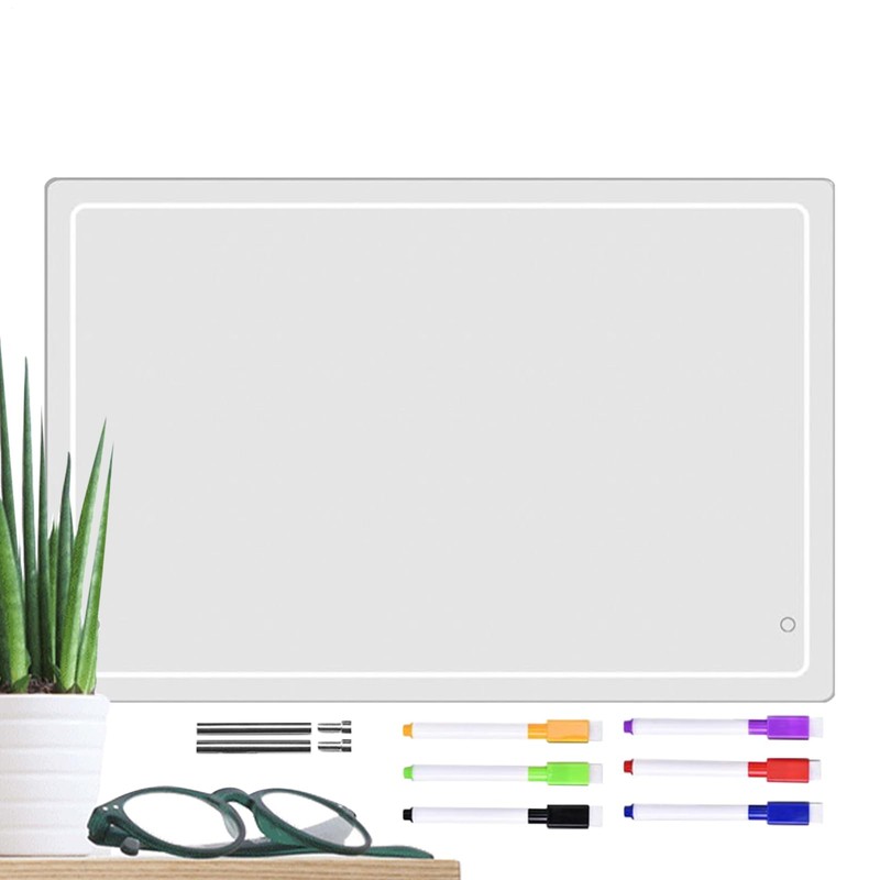 Desktop Whiteboard,Tabletop Whiteboard Acrylic Notepad with Stand - Multipurpose Tabletop