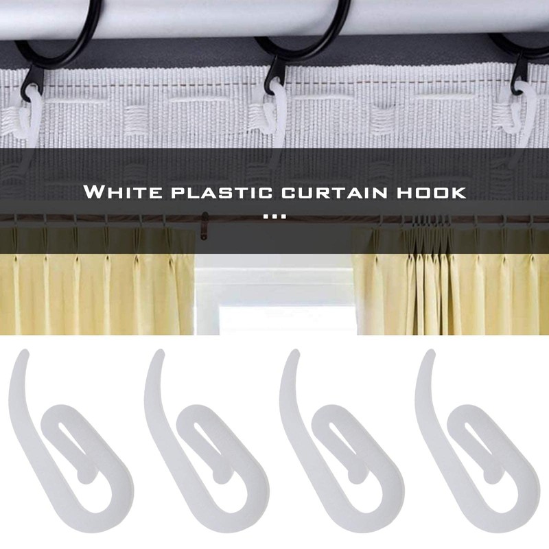 VGOL 100PCS Curtain Hooks Drapery Hooks Curtain Rollers Window Curtain