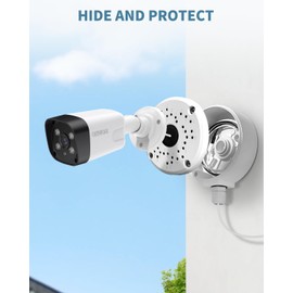 Security Camera Cable Hide Junction Box, Universal Mount for Bullet Cameras, Durable Aluminum Waterproof Housing for Outdoor Surveillance System (2 Pack)