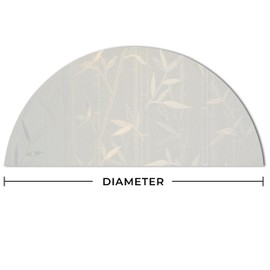 Autotech Park Precut Custom Arched Window Film, Bamboo Design, up to 64 inches Diameter and 33 inches Height