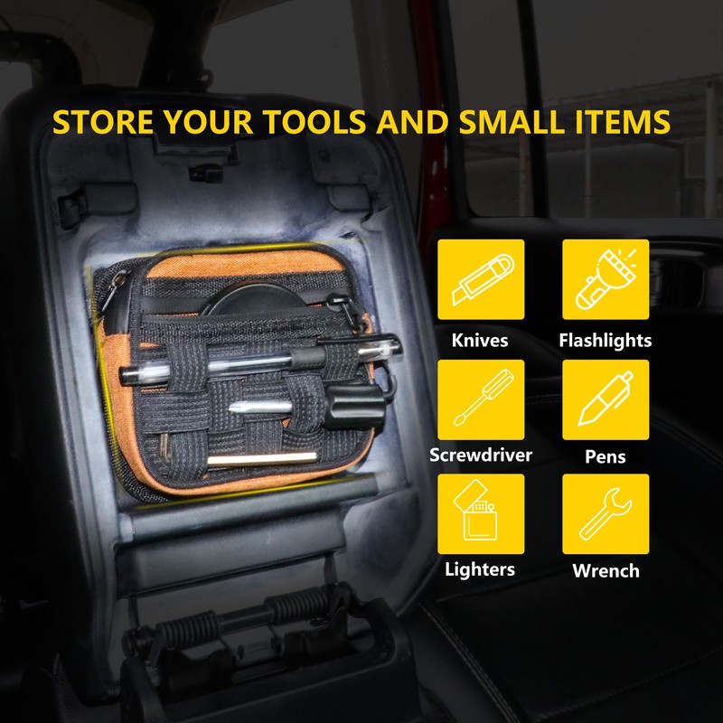 RERPRO Center Console Organizer Storage Compatible with 2018-2025 Jeep Wrangler