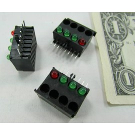 Megery Lot 10 Mounted LED Light Bars 1 Red 3 Green Megery Circuit Board Instrumentatio